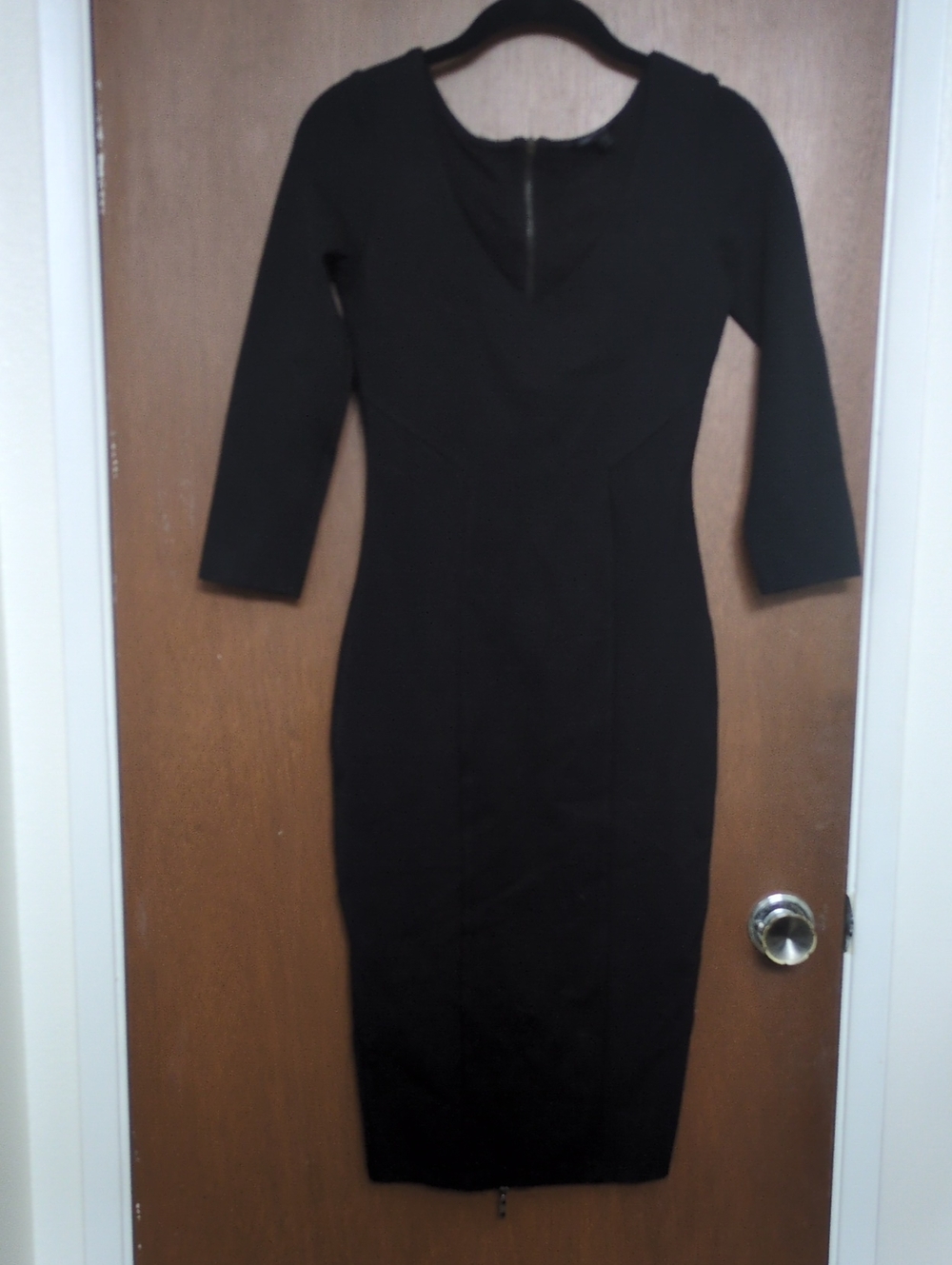Felicity & Coco Black Long-Sleeve Sheath Dress